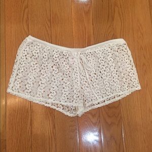 White coverup shorts